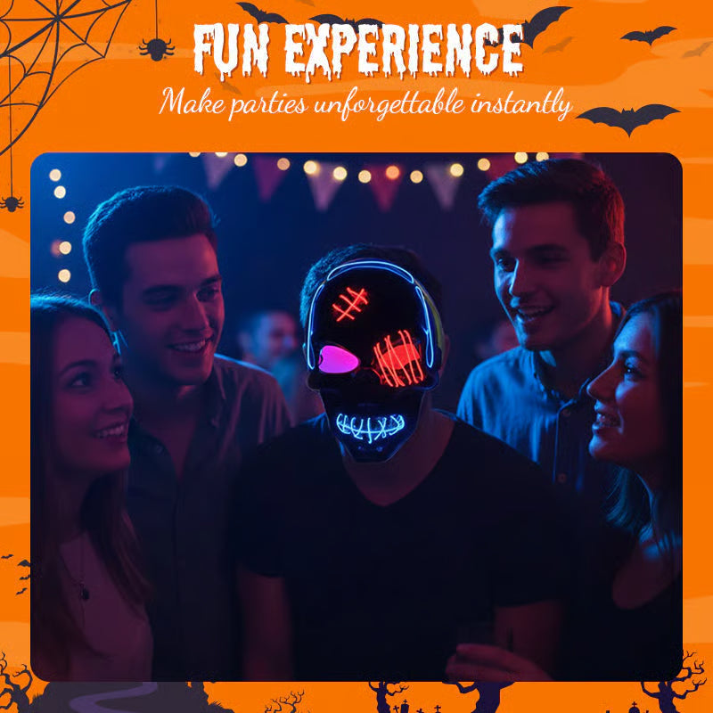 🔥 Halloween LED Skull Mask -👏Most Popular in 2025!