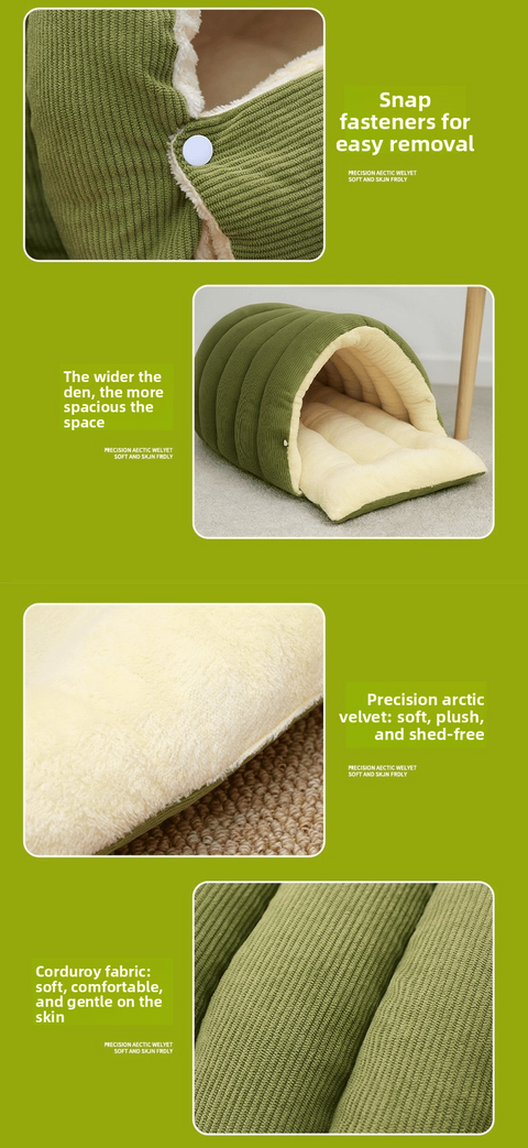 🐈Removable and washable winter closed-off cat bed💝