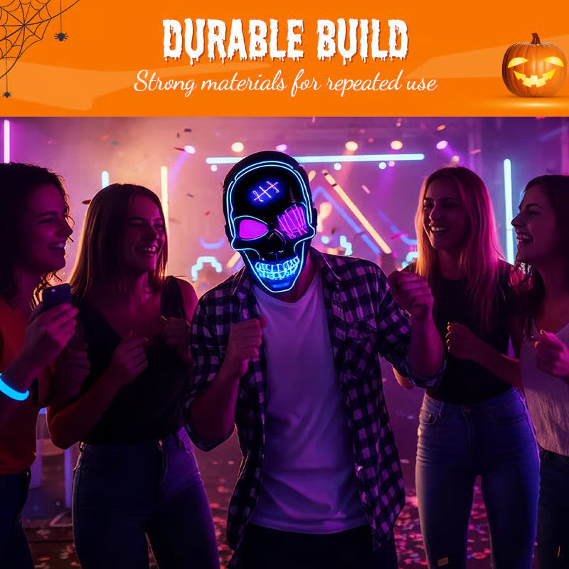 🔥 Halloween LED Skull Mask -👏Most Popular in 2025!