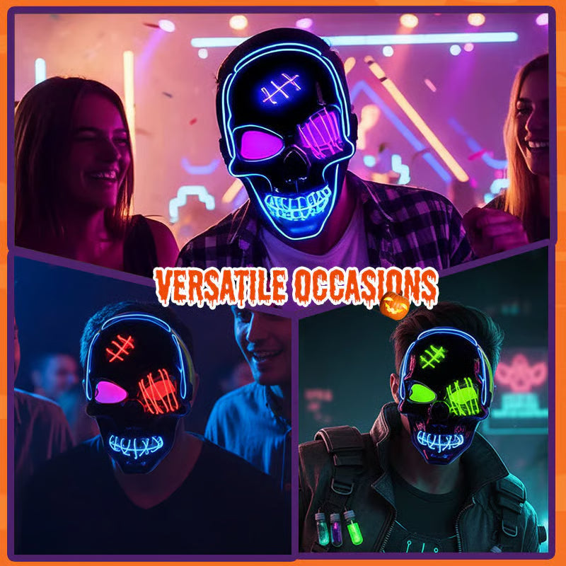🔥 Halloween LED Skull Mask -👏Most Popular in 2025!