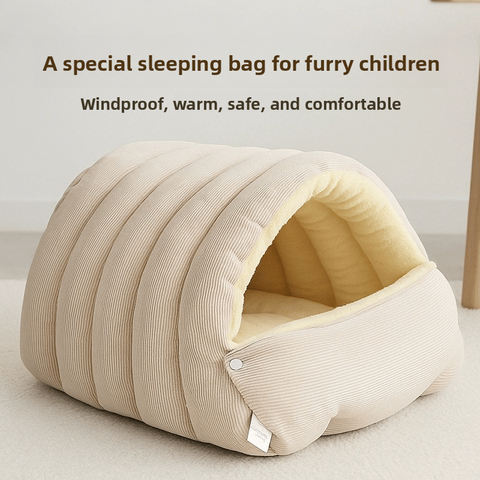 🐈Removable and washable winter closed-off cat bed💝