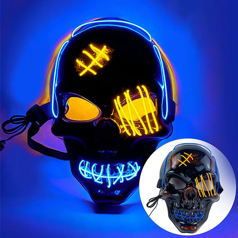 🔥 Halloween LED Skull Mask -👏Most Popular in 2025!