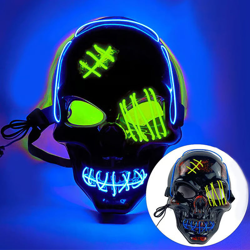 🔥 Halloween LED Skull Mask -👏Most Popular in 2025!