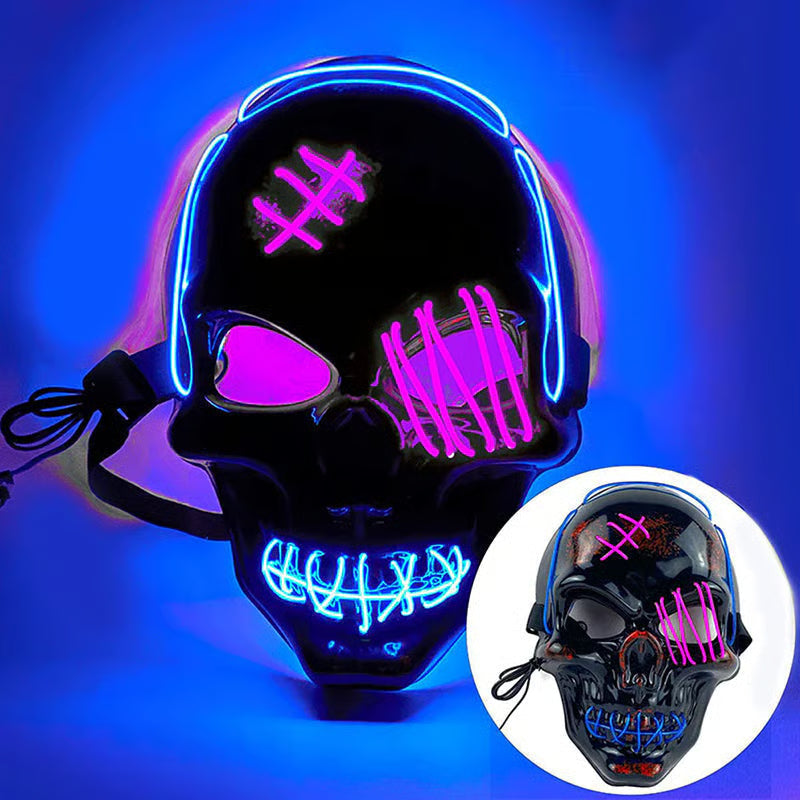 🔥 Halloween LED Skull Mask -👏Most Popular in 2025!